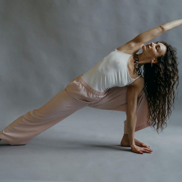 Person in a state of flow during a mindful movement practice.